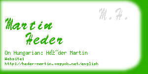 martin heder business card